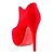 preiswerte Damenstiefel-Damenschuhe - Stiefel - Lässig - Wildleder - Stöckelabsatz - Modische Stiefel - Rot