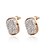 זול עגילים-18K Gold Plated Charming Clear Rhinestone With Round Shape Fashion Earrings