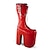 رخيصةأون أحذية لوليتا-نسائي أحذية بووتس (أحذية) لوليتا بغية مصنوع يدوي منصة أحذية لون سادة 22 cm أحمر جلد البولي يوريثان أزياء الهالويين