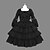billige Lolitakjoler-Classic Lolita Vintage Inspireret Kjoler Dame Bomull Japansk Cosplay-kostymer Vintage Langermet Medium Lengde / Klassisk og Tradisjonell Lolita