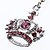 cheap Dog Collars, Harnesses &amp; Leashes-Dog tags Red Rhinestone Decorated Crown Style Collar Charms for Dogs Cats