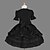 ieftine Rochii Lolita-Prințesă Gothic Lolita Classic Lolita Rochii Pentru femei Bumbac Japoneză Costume Cosplay Negru Vintage Manșon Lung Lungime medie