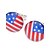 tanie Modne kolczyki-Damskie Kolczyki sztyfty Flaga Biżuteria patriotyczna USA Stal nierdzewna Kryształ górski Kolczyki Biżuteria Na Codzienny