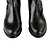 baratos Sapatos de mulher-Elegantes botas de couro Baixo Salto Knee High com zíper partido / Evening Shoes