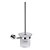 cheap Bath Accessories-Contemporary Chrome Finish Solid Brass Wall Mount Silver Toilet Brush Holder