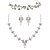levne Sady šperků-Stříbrná Štras Náušnice Šperky Křišťálový Pro Párty Výročí Narozeniny Dar Zásnuby