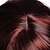 billige Syntetiske og trendy parykker-kort krøllet sort med rødvin hår paryk