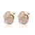 cheap עגילים-18K Gold Plated Goegeous Onyx With Flower Shape Fashion Earrings