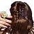 cheap Hair Pieces-clip in synthetic wave long brown hair extensions wig
