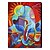 tanie Obrazy abstrakcyjne-Hang-Malowane obraz olejny Ręcznie malowane - Abstrakcja Tradycyjny Nowoczesny Naciągnięte płótka / Rozciągnięte płótno