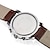 voordelige Klassieke Horloge-Men&#039;s Wrist Watch Aviation Watch Quartz Quilted PU Leather Black / Brown Casual Watch Analog Charm Classic - Black White