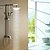 cheap Shower Faucets-Shower Faucet - Contemporary Chrome Shower System Ceramic Valve Bath Shower Mixer Taps / LED / Handshower Included / Brass / Water Flow / Brass