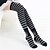 cheap Stockings-Stripe Skull Pattern 40cm Punk Lolita Stockings