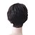 billige Parykker uten lokker med menneskehår-Capless Kort Svart Klassisk Wavy 100% Human Hair Parykker