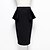 billige Kvindenederdele-ALAN Solid Color Peplum Pencil Skirt (Flere farver, Slim Fit)