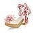 cheap Women&#039;s Shoes-Summer Fall Leatherette Dress Wedge Heel Flower Black Pink