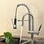 abordables Robinets de Cuisine-Robinet de Cuisine - 1 trou Chrome Pull-out / Pull-down Montage contemporain Kitchen Taps / Mitigeur un trou