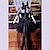 abordables Robes de Lolita-Gothique Lolita Punk Robe Femme Fille Dentelle Satin Japonais Costumes de Cosplay Dentelle Manches Courtes Moyen / Gants