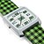 cheap Quartz Watches-Unisex Green Lattice Style PU Band Quartz Analog Wrist Watch Cool Watches Unique Watches