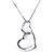 preiswerte Halsketten-Personlized 925 Silber Doppel-Herz Halskette