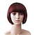 זול פאות סינתטיות-Capless Short Red Straight High Quality Synthetic Japanese Kanekalon Wigs