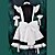 ieftine Rochii Lolita-Prințesă Gothic Lolita Classic Lolita rochie de vacanță Costume Menajeră Pentru femei Fete Satin Japoneză Costume Cosplay Negru Peteci Balon / Puf Manșon scurt Lungime medie / Lolita Stil Gotic