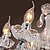 billige Stearinlysdesign-5-Light 45 cm Stearinlys Stil Lysekroner Akryl Candle-stil Krom Traditionel / Klassisk 110-120V 220-240V