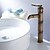 billige Armaturer til badeværelset-art deco / retro beholder keramisk ventil et hul enkelt håndtag et hul til antik messing, badeværelse vask vandhaner badehaner