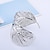 cheap Bracelets-Women&#039;s Cuff Bracelet Adjustable Open Stainless Steel Leaf Jewelry Party