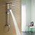 cheap Shower Faucets-Shower Faucet - Contemporary Chrome Shower System Ceramic Valve Bath Shower Mixer Taps / LED / Handshower Included / Brass / Water Flow / Brass