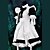 baratos Vestidos Lolita-Princesa Gótica Lolita Classic Lolita vestido de férias Ternos de Empregadas Mulheres Para Meninas Cetim Japanês Fantasias de Cosplay Preto Retalhos Buffante Manga Curta Comprimento Médio / Peitilho