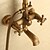Недорогие Смесители для душа-Душевая система Устанавливать - Дождевая лейка Античный Старая латунь Душевая система Керамический клапан Bath Shower Mixer Taps / Латунь / #