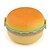 billige Madpakkebokse-hamburger formet madpakke med gaffel og ske