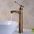 お買い得  浴室・洗面台用水栓金具-バスルームのシンクの蛇口 - Standard アンティーク真鍮 洗面ボウル 一つ / シングルハンドルつの穴Bath Taps