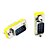 cheap Connectors &amp; Terminals-20564 Serial RS232 DB9 9-Pin Male to Male Adapters (Silver &amp; Yellow, 2 PCS)