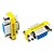 billige Andre reservedele-DE9 seriel RS-232 9pin Kvinde til Kvinde Adapter (Silver &amp; Yellow, 2 PCS)