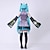 cheap Cosplay &amp; Costumes-Inspired by Miku Vocaloid Video Game Cosplay Costumes Patchwork / Anime Cosplay Suits Blouse Skirt Sleeves Sleeveless Costumes / Tie / Belt / Stockings
