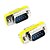 cheap Connectors &amp; Terminals-20564 Serial RS232 DB9 9-Pin Male to Male Adapters (Silver &amp; Yellow, 2 PCS)