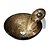 abordables Éviers-Style de grès trempé Évier avec robinet cascade de verre, montage de vidange Anneau et de l&#039;eau