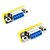 cheap Other Parts-DE9 Serial RS-232 9pin Female to Female Adapter (Silver &amp; Yellow, 2 PCS)