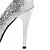 זול נעלי נשים-בלרינה\עקבים - נשים - נעלי חתונה - עקבים / נעלים עם פתח קדמי - חתונה - שחור / כסוף / זהב