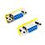 billige Andre reservedele-DE9 seriel RS-232 9pin Kvinde til Kvinde Adapter (Silver &amp; Yellow, 2 PCS)