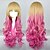 baratos Perucas Lolita-lolita peruca onda inspirada por zíper dourado e cor-de-rosa 65 centímetros mista doce