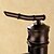 billige Classical-Retro Bathroom Sink Faucet,Waterfall Oil-rubbed Bronze Vessel Single Handle One Hole Bath Taps with Hot and Cold Switch