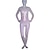 billige Zentai-drakter-Hvit Shiny Metallic Full body Zentai