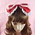 cheap Lolita Accessories-Lolita Jewelry Sweet Lolita Dress Princess Headwear Women&#039;s Red / Blue / Pink Lolita Accessories Solid Colored Bowknot Headpiece Cotton Halloween Costumes