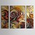 tanie Obrazy abstrakcyjne-Ręcznie malowane Streszczenie Poziomy Brezentowy Hang-Malowane obraz olejny Dekoracja domowa Trzy panele