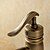billige Armaturer til badeværelset-Håndvasken vandhane - Vandfald Antik Messing Centersat Et Hul / Enkelt håndtag Et HulBath Taps