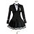 levne Костюмы для косплея из видеоигр-Inspired by Vocaloid Hatsune Miku Video Game Cosplay Costumes Cosplay Suits / Dresses Solid Colored Long Sleeve Cravat Coat Shirt Costumes