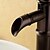 cheap Classical-Retro Bathroom Sink Faucet,Waterfall Oil-rubbed Bronze Vessel Single Handle One Hole Bath Taps with Hot and Cold Switch